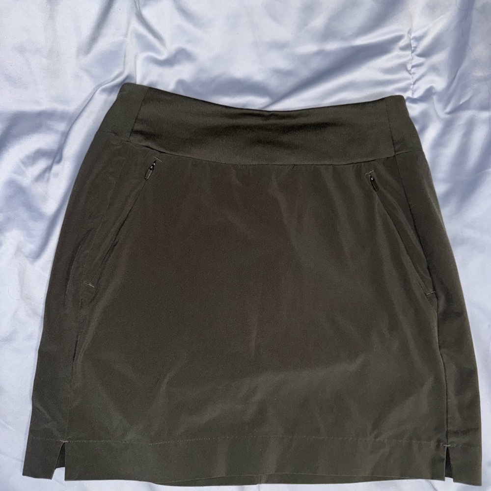 Olive green Athleta athletic skort
